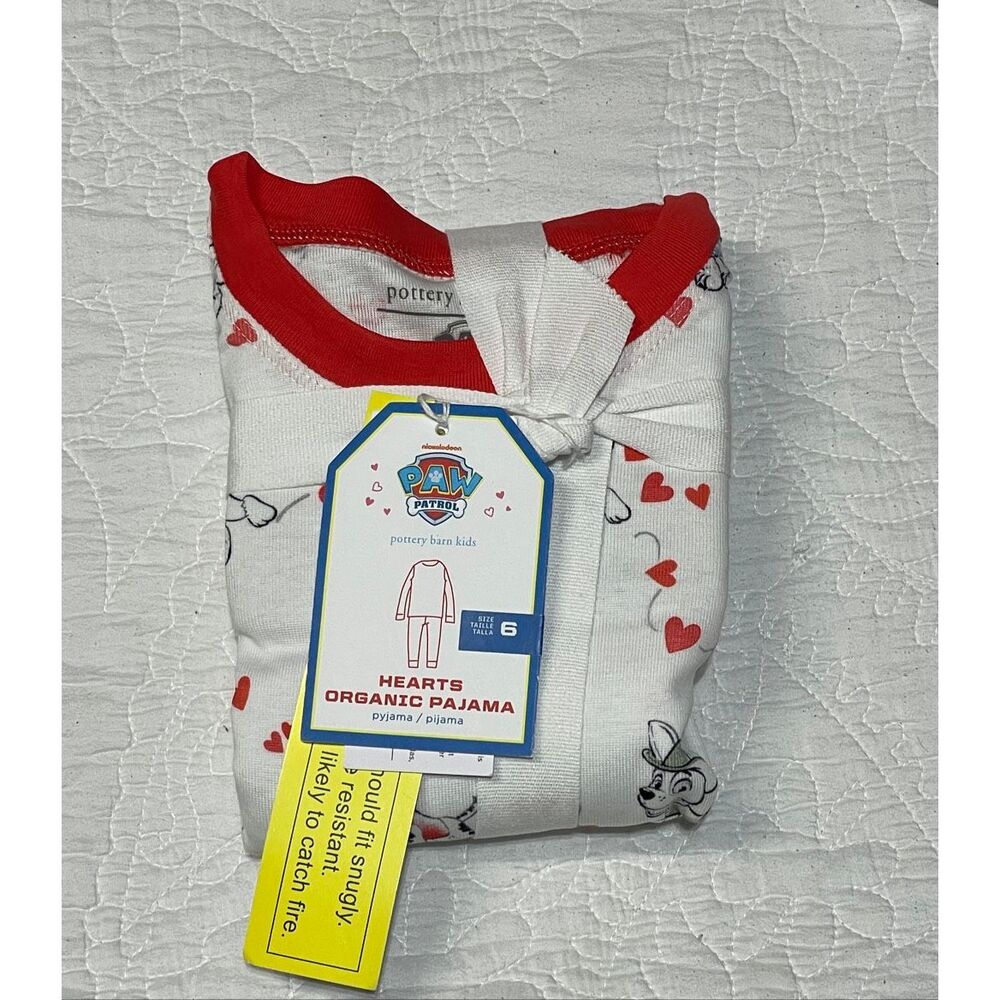 NEW Pottery Barn Kids Paw Patrol Organic Pajamas 6